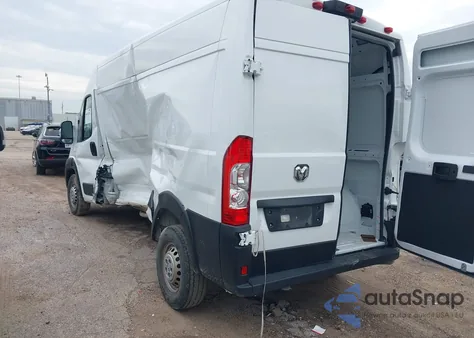 2025 Ram Promaster 2500 Tradesman High Roof 159 Wb W/Pass Seat from USA, damaged, VIN 3C6LRVDG9SE512459